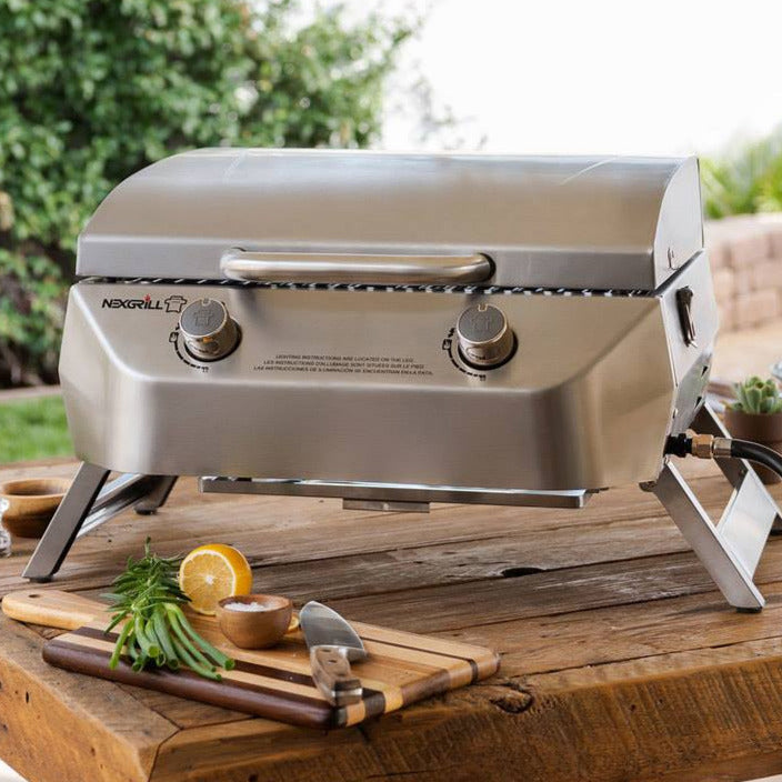 Nexgrill 2 gas BBQ Burner Stainless Steel Table Top Gas Barbecue home –  CARIKAM-LTD