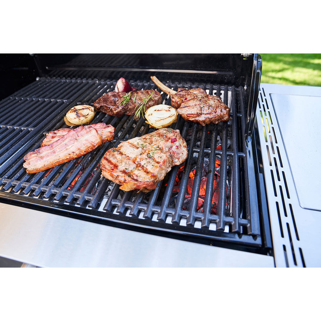 Professional Power 3 Burner Gas and Charcoal Hybrid BBQ + Cover
