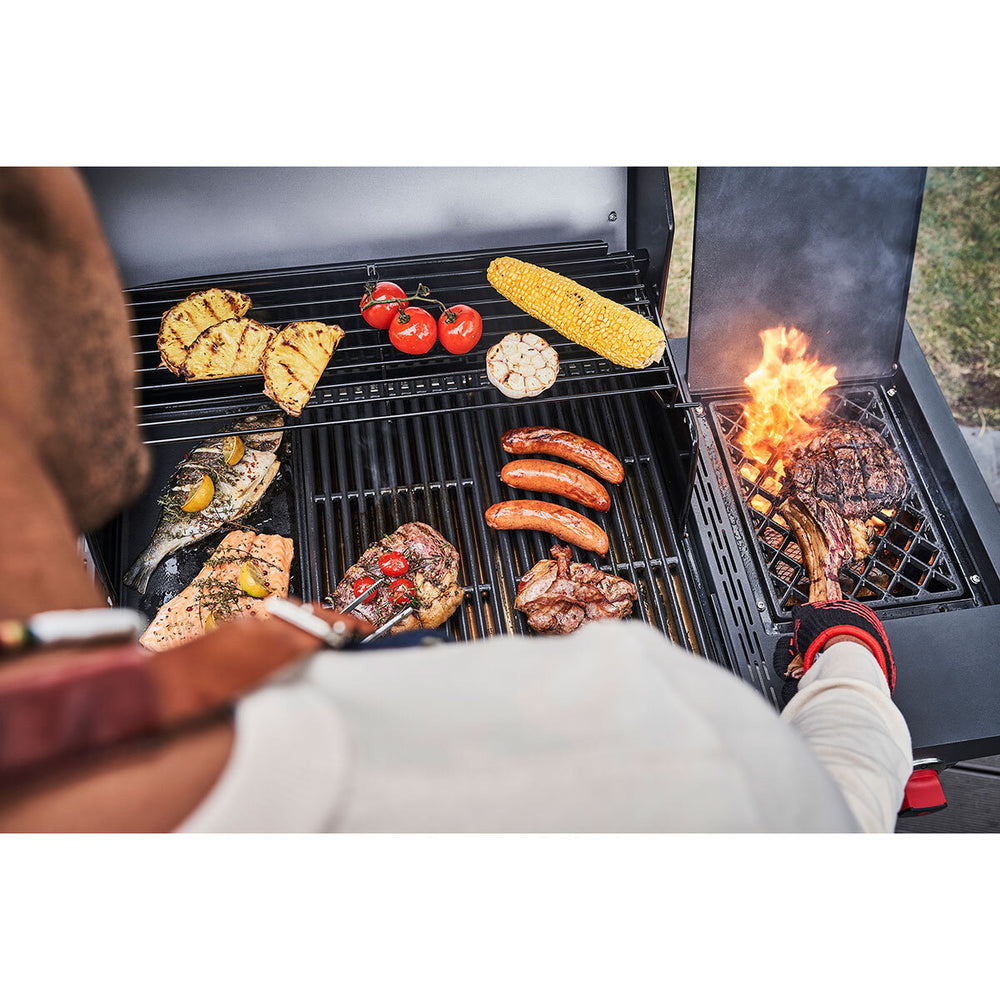 Professional Power 3 Burner Gas and Charcoal Hybrid BBQ + Cover