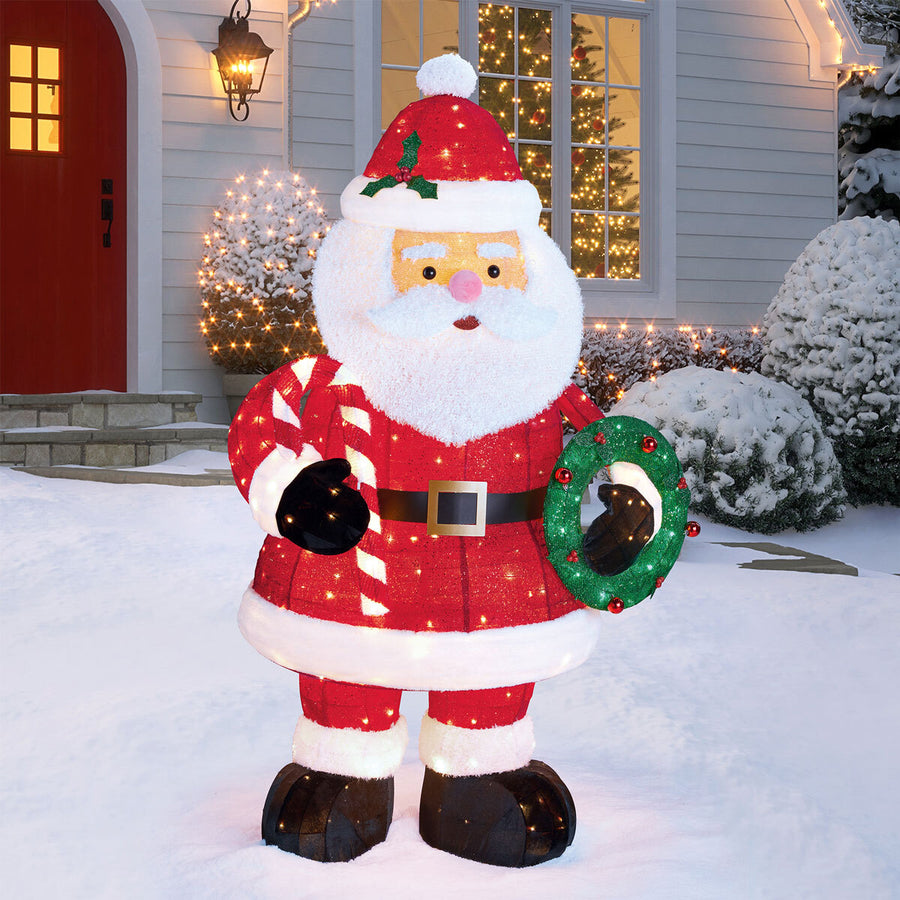 6Ft (1.8M) Indoor / Outdoor Twinkling Pop-Up Santa with 280 LED Lights