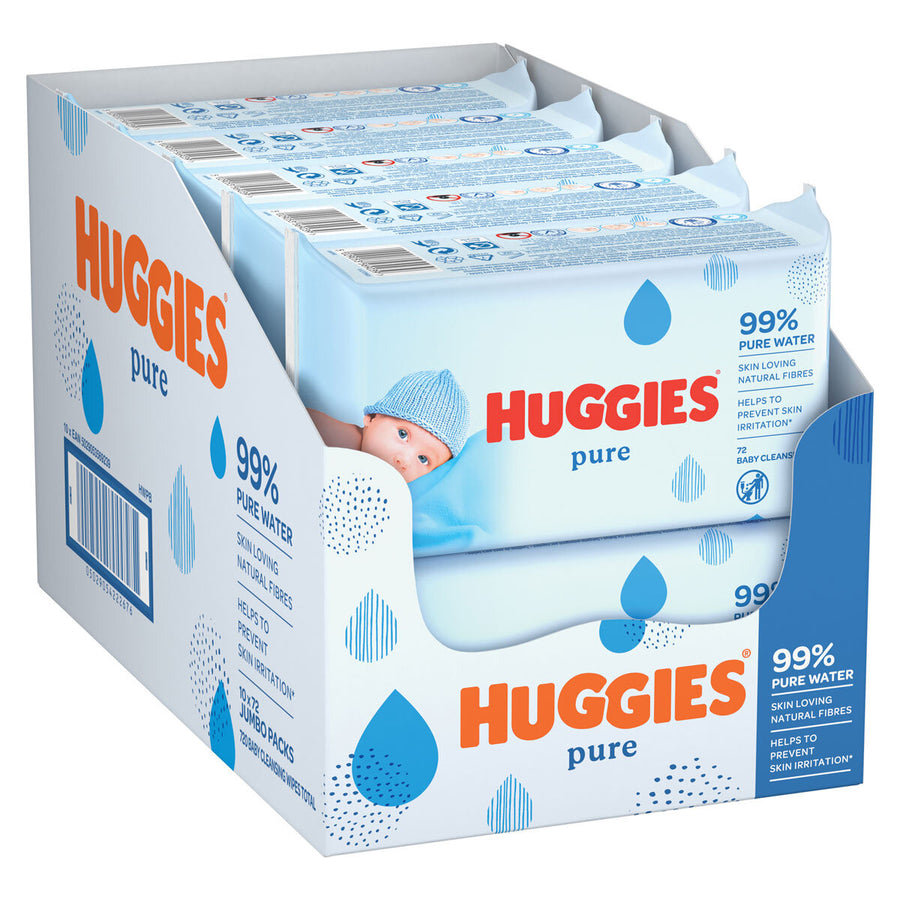 Pure Baby Wipes, 10 X 72 Wipes