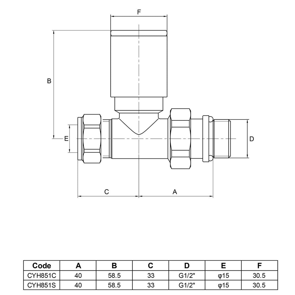 Cylindrical-30 Straight Manual Valve + L/S (Pair)
