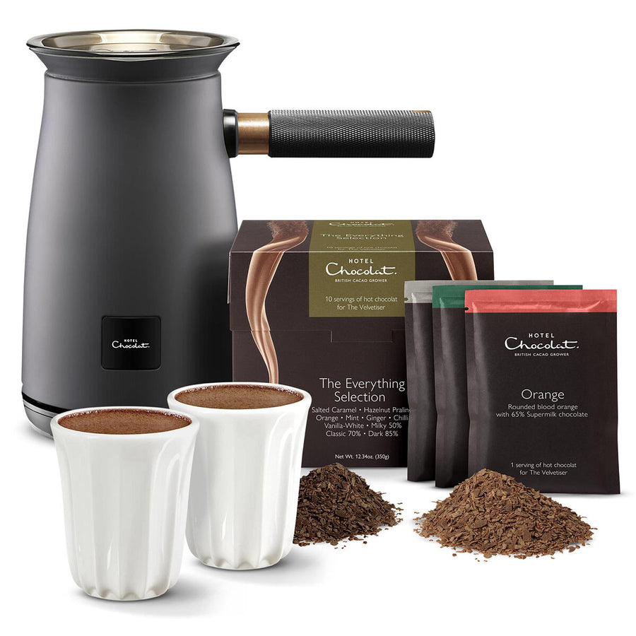 Velvetiser, Hot Chocolate Maker Complete Starter Kit, Charcoal