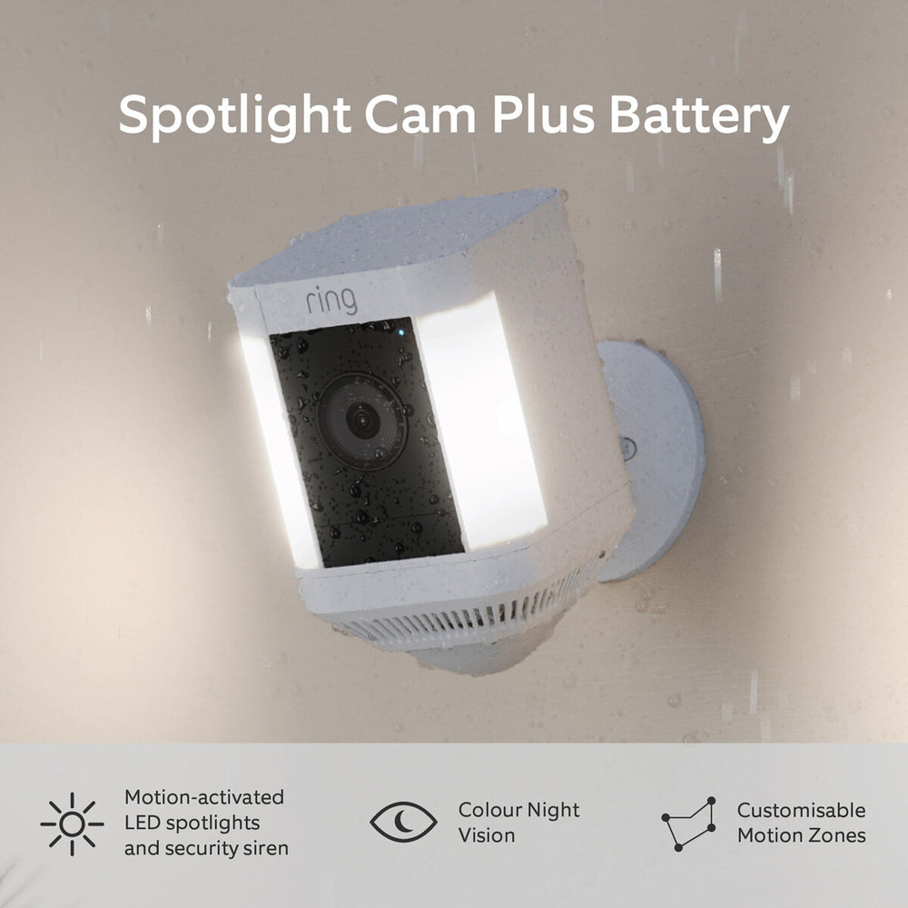 Battery Spotlight Cam plus in White - 2 Pack