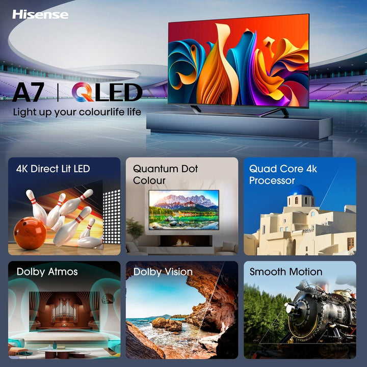 50A7NQTUK 50 Inch QLED Freely Smart TV