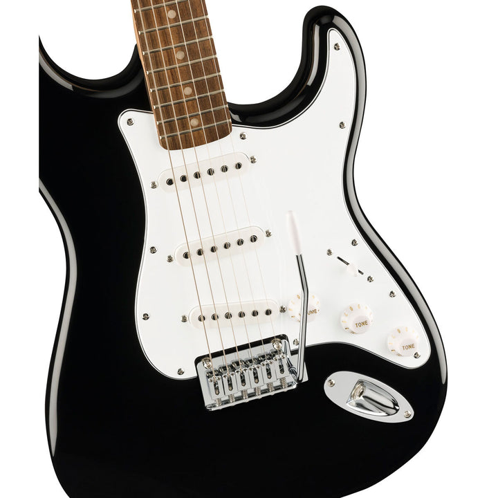 Squire Stratocaster Mustang by  Electric Guitar Affinity Series Pack, Black