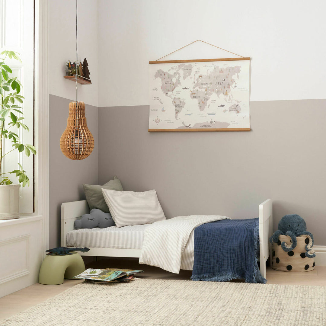 Alba Cot Bed with Sprung Mattress, White