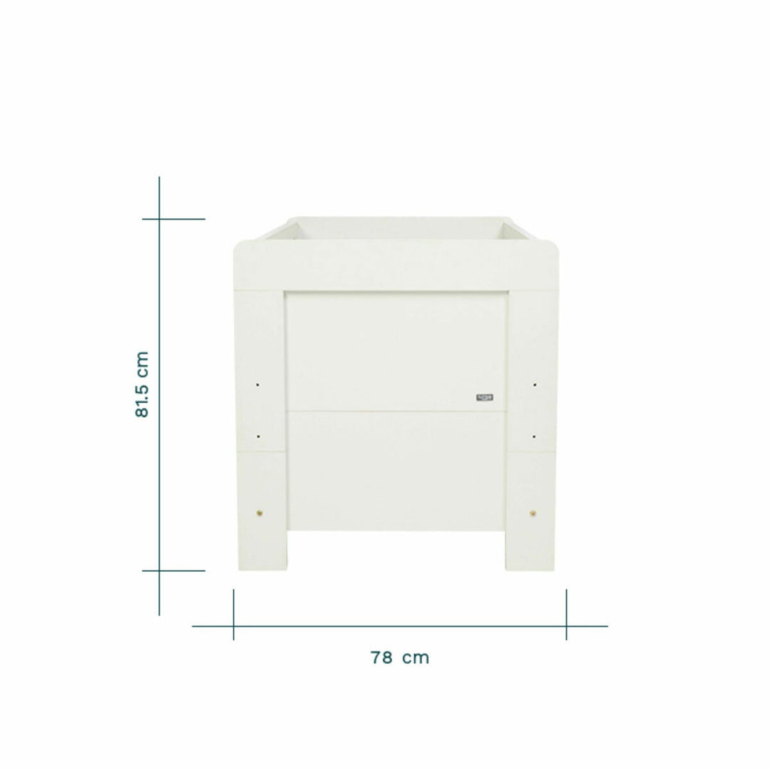 Alba Cot Bed with Sprung Mattress, White