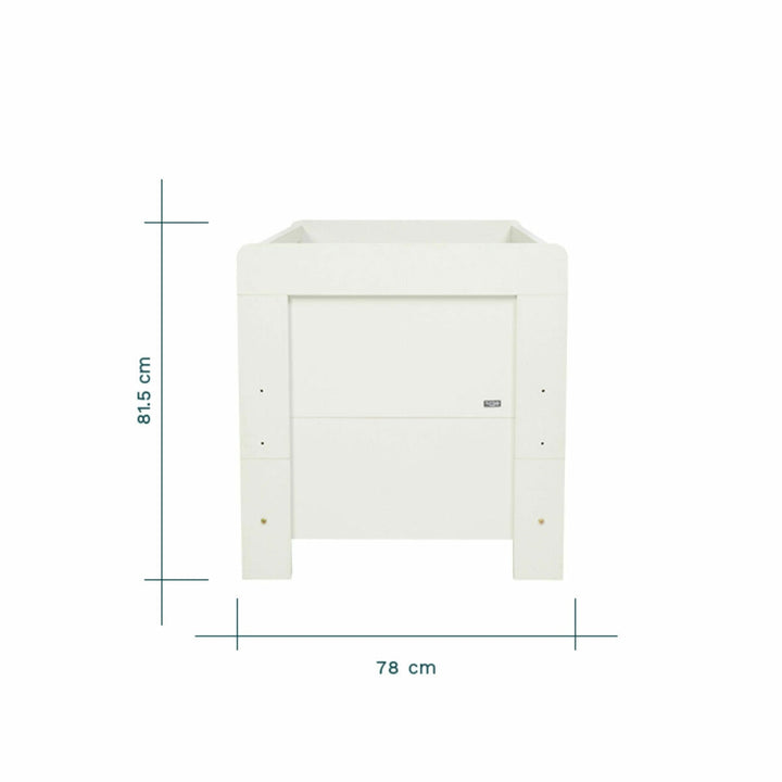 Alba Cot Bed with Sprung Mattress, White