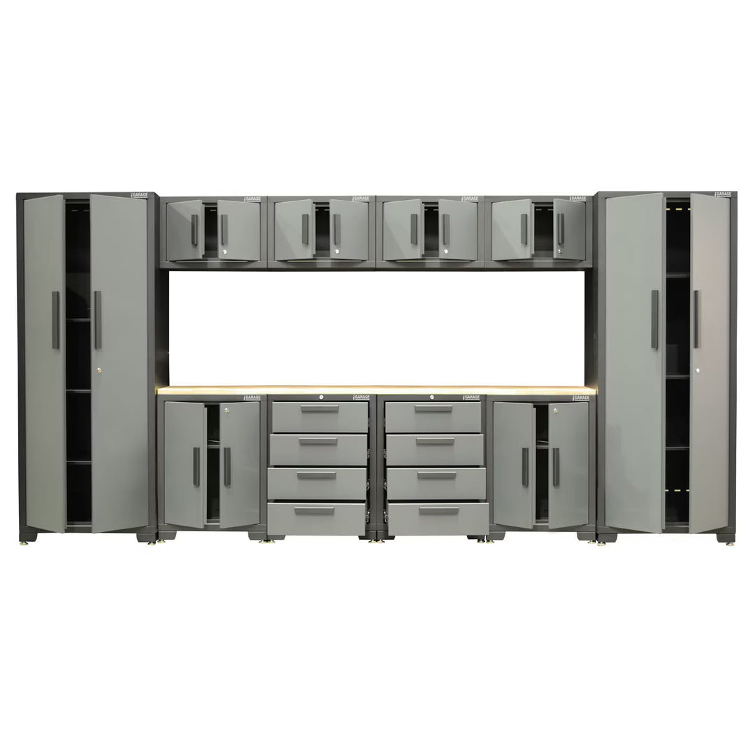 Professional 24 Gauge Steel 11 Piece Modular Cabinet Set