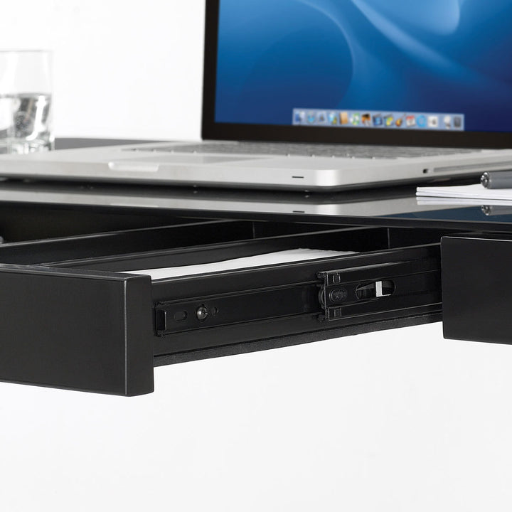 Power Adjustable Height Tech Desk, Black