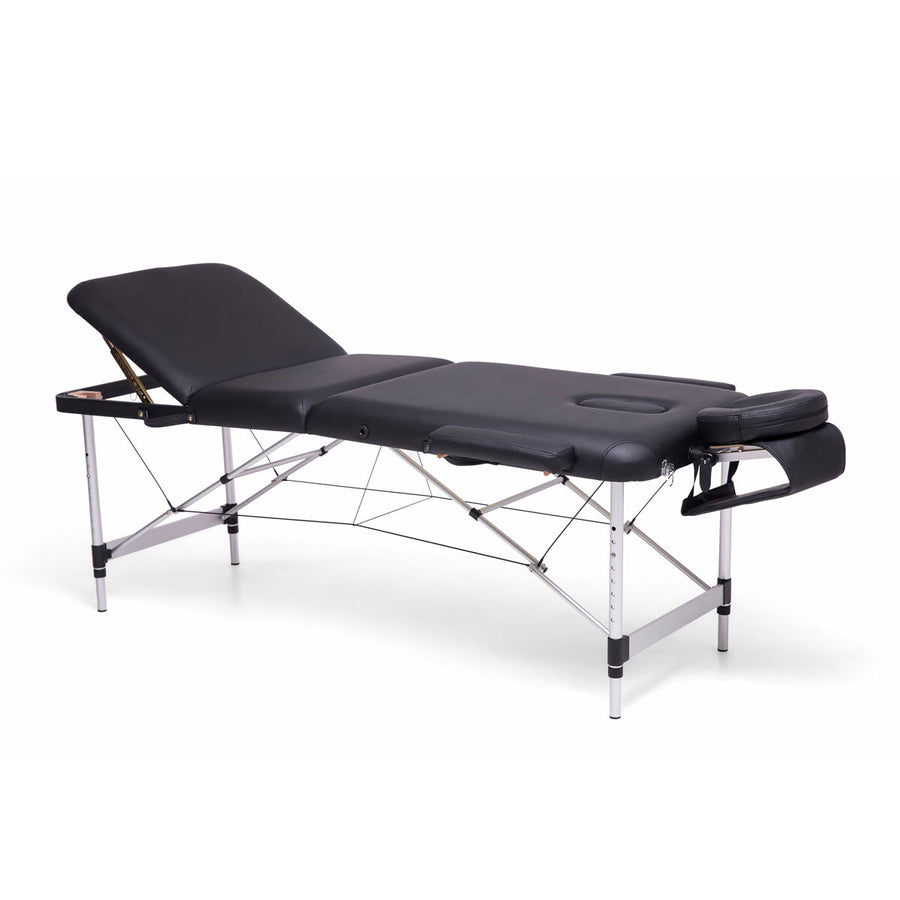 Professional Aluminium Massage Table and Treatment Couch in Black, MATM