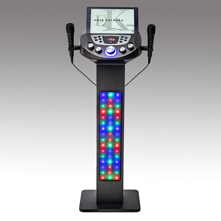 Smart Bluetooth Pedestal Karaoke System, with LED Lights, Disco Ball and Speakers, EKS828BT