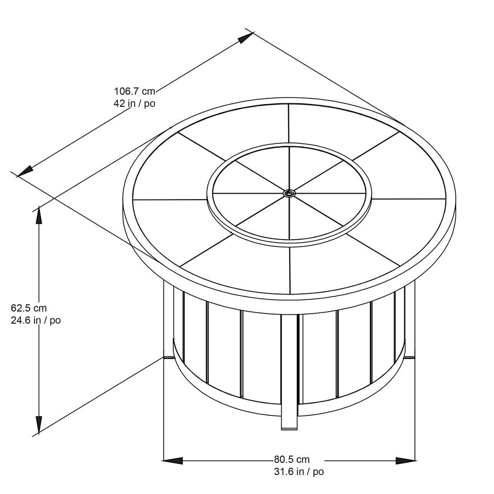 Belleview 42" (107 Cm) Fire Table